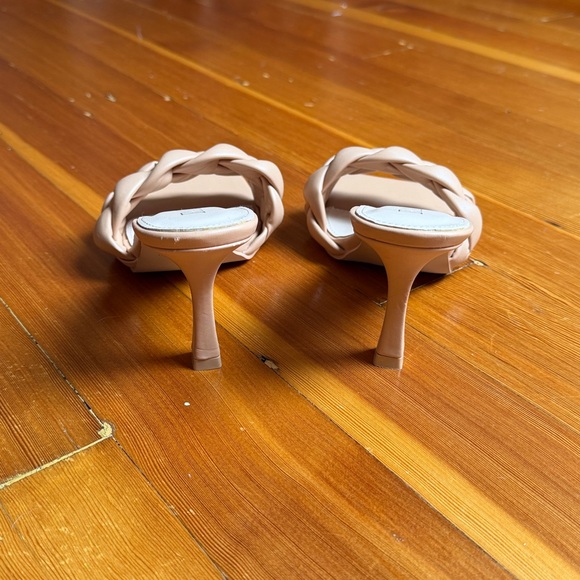 ASOS Wide Fit Women’s Braided Beige Mule Heels Size US 7.5 - Picture 3 of 5